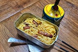 Trangia Mess Tin 食譜「馬告培根蛋黃麵」