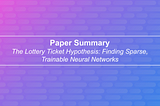 The Lottery Ticket Hypothesis