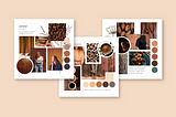 Contoh ilustrasi moodboard berwarna tema autumn