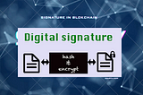 Signing in Blockchain