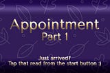 2 — Appointment Part 1