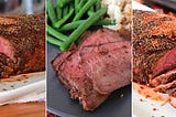 Roast beef triptych