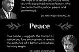 Honoring Peacemakers: Martin Luther King Jr. and Maria Montessori