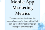 The Ultimate eBooks for Mobile and Digital Marketing Metrics