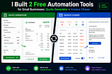I Built 2 Free Automation Tools for Small Businesses: Quote Generator + Invoice Chaser (Open…