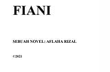 fiani., Novel Pertama dan Perkenalan Empat Karakter