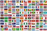 A lot of flags of the world