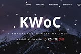 My KWoC (Kharagpur Winter of Code) Experience