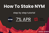 How To Stake NYM (without bridging)