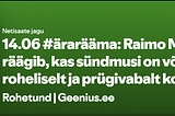 Kas sündmusi on võimalik roheliselt ja prügivabalt korraldada?