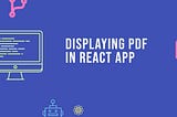 Displaying PDF in React app