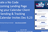 Use your calendar client to generate landing pages for sending and tracking calendar invites in 2…