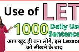 daily use English sentences in Hindi