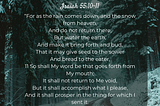 Isaiah 55:10–11 — God Never Speaks in Vain