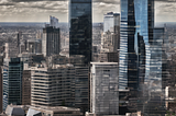 Citibank building in the skyline