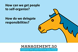 Delegation Boards and Delegation Poker. Managing self-organisation.