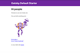 Gatsby Default Starter