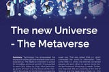 The new Universe : The Metaverse