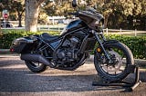 Picture of the 2023 Honda Rebel 1100t motorcycle.