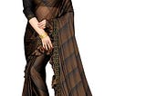 Women’s Imported Silk Fancy Frill Ruffle Saree