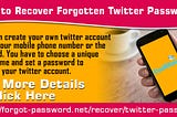 How To Recover Forgotten Twitter Password?