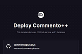 Deploy Commento++ to Railway.app | Open source alternatives to Disqus and Heroku