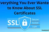 Everything you ever wanted to know About SSL Certificates
