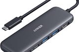 Anker 332 USB-C Hub (5-in-1) with 4K HDMI Display, 5Gbps - and 2 5Gbps USB-A Data Ports and for…