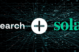 ZincSearch and Solace logos on an abstarct tech background.