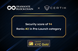 Diamante Blockchain Receives the CertiK Gold Badge with a 94 Security Score and Ranks #2 Among…