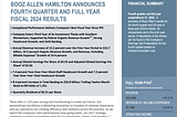 Booz Allen Hamilton Reports Best Fiscal Year Since IPO