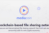 Mediacoin- earn money by distributing content