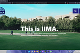 IIM Ahmedabad Landing Page