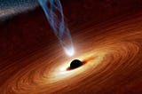 Artist’s drawing of a black hole by NASA.