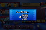 The Save and Quit prompt from “A Hat in Time” asking the player to Save & Exit to: Main Menu; Desktop; or cancel.