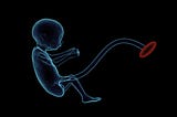 A graphical picture about fetus with umbilical cord
