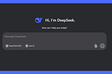 The Deepseek R1 web interface.
