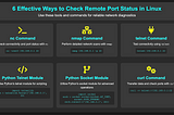 6 Ways to Check Remote Port Status in Linux: Highlighting Two New Approaches