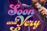 Book cover of “Soon and Very Soon: The Transformative Music and Ministry of Andraé Crouch,” by Robert F. Darden and Stephen M. Newby, with a foreword by Henry Louis Gates Jr. The cover features Andraé Crouch holding a microphone and pointing upward at something.