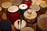 conga drums, shekere, percussion instruments