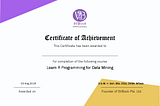 What do you think? Low Cost R Certificate. Read my R Medium Post and get certificate?