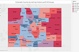 Classifying Colorado Counties based on Voting History using Unsupervised Learning