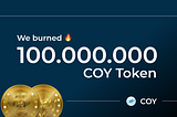 CoinAnalyst burns another 100 million COY