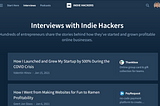 Indie Hackers quantified: dissecting 498 interviews with online entrepreneurs