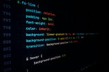 A snippet showing CSS in use