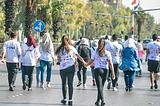 University students in Damascus ran for breast cancer awareness campaign