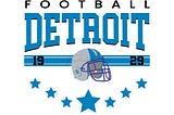 Football Detroit 1929 Helmet Game Day SVG