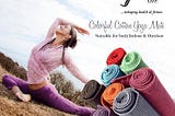 Enjoy Practice at Big, Soft, Skin-Friendly and Portable Cotton Yoga Mat  —  clonko