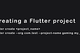 Creating Your First Flutter Application Using flutter create Command