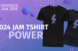 New Gamedev.js Jam 2024 t-shirt: Power!